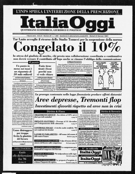 Italia oggi : quotidiano di economia finanza e politica